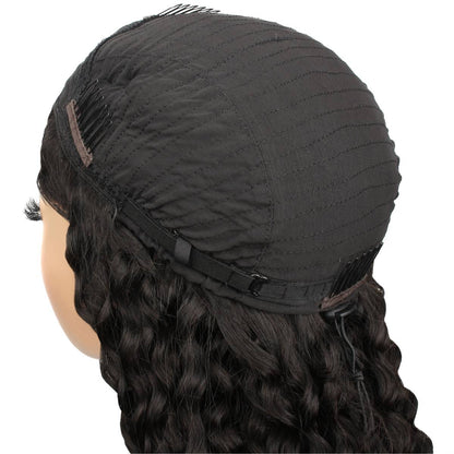 Kinky Curly Human Hair Half Wig