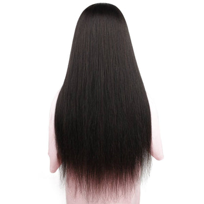 Yaki Straight Human Hair Half Wig