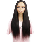 Yaki Straight Human Hair Half Wig - Private Label