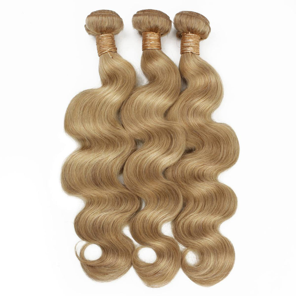 Honey Blonde Body Wave 100% Human Hair Bundle Deals - Private Label
