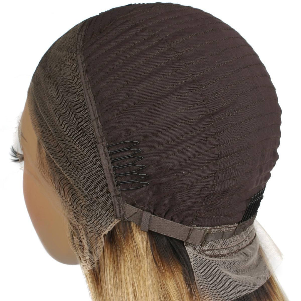 Honey Blonde Ombre Straight 13x4 HD Lace 100% Human Hair Front Wig - Private Label