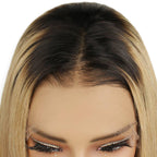 Honey Blonde Ombre Straight 13x4 HD Lace 100% Human Hair Front Wig - Private Label