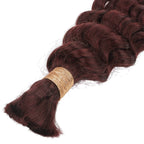 Burgundy Deep Wave Color 99J Bulk 100% Human Braiding Hair - Private Label