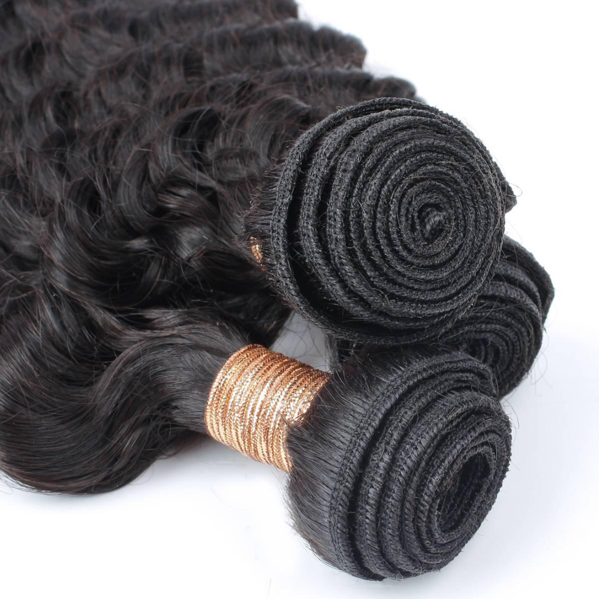 human hair deep wave wefts