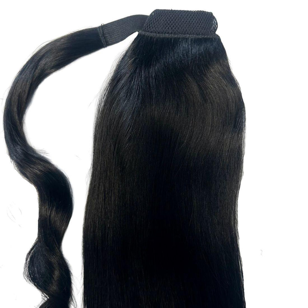 Jet Black 100% Human Hair Ponytail Extension - Private Label