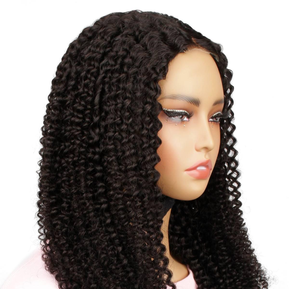 Jerry Curl 2x6 HD Lace Closure 100% Human Hair Glueless Wig