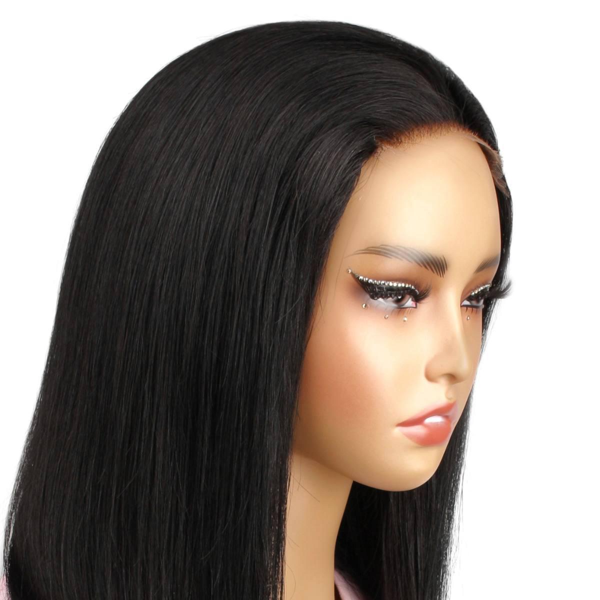 Jet Black 4x4 HD Lace Closure 100% Human Hair Bob Wig - Private Label