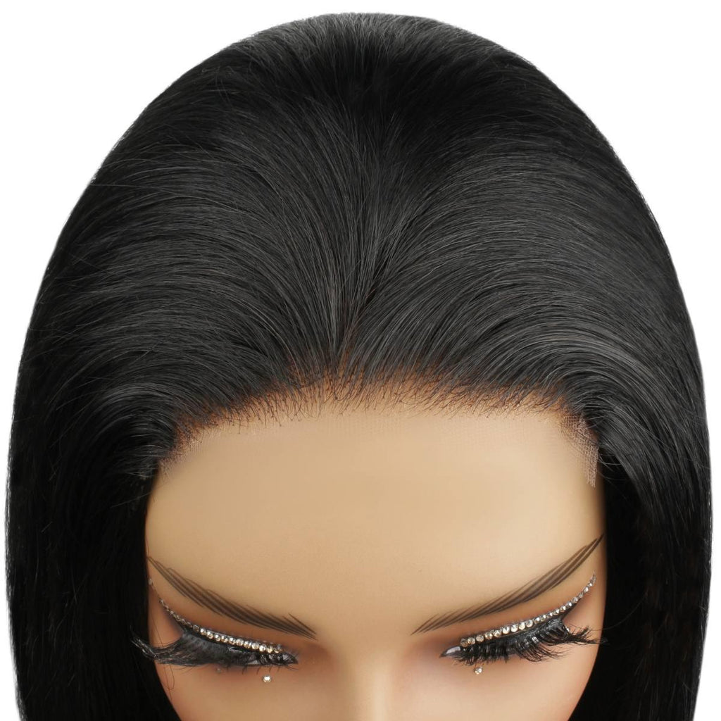 Jet Black 4x4 HD Lace Closure 100% Human Hair Bob Wig - Private Label