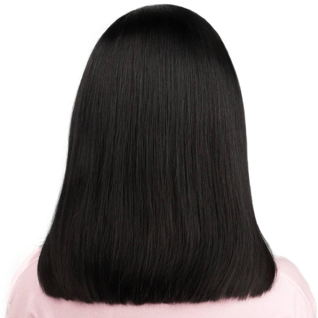 Jet Black 4x4 HD Lace Closure 100% Human Hair Bob Wig - Private Label