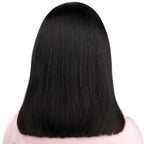 Jet Black 4x4 HD Lace Closure 100% Human Hair Bob Wig - Private Label