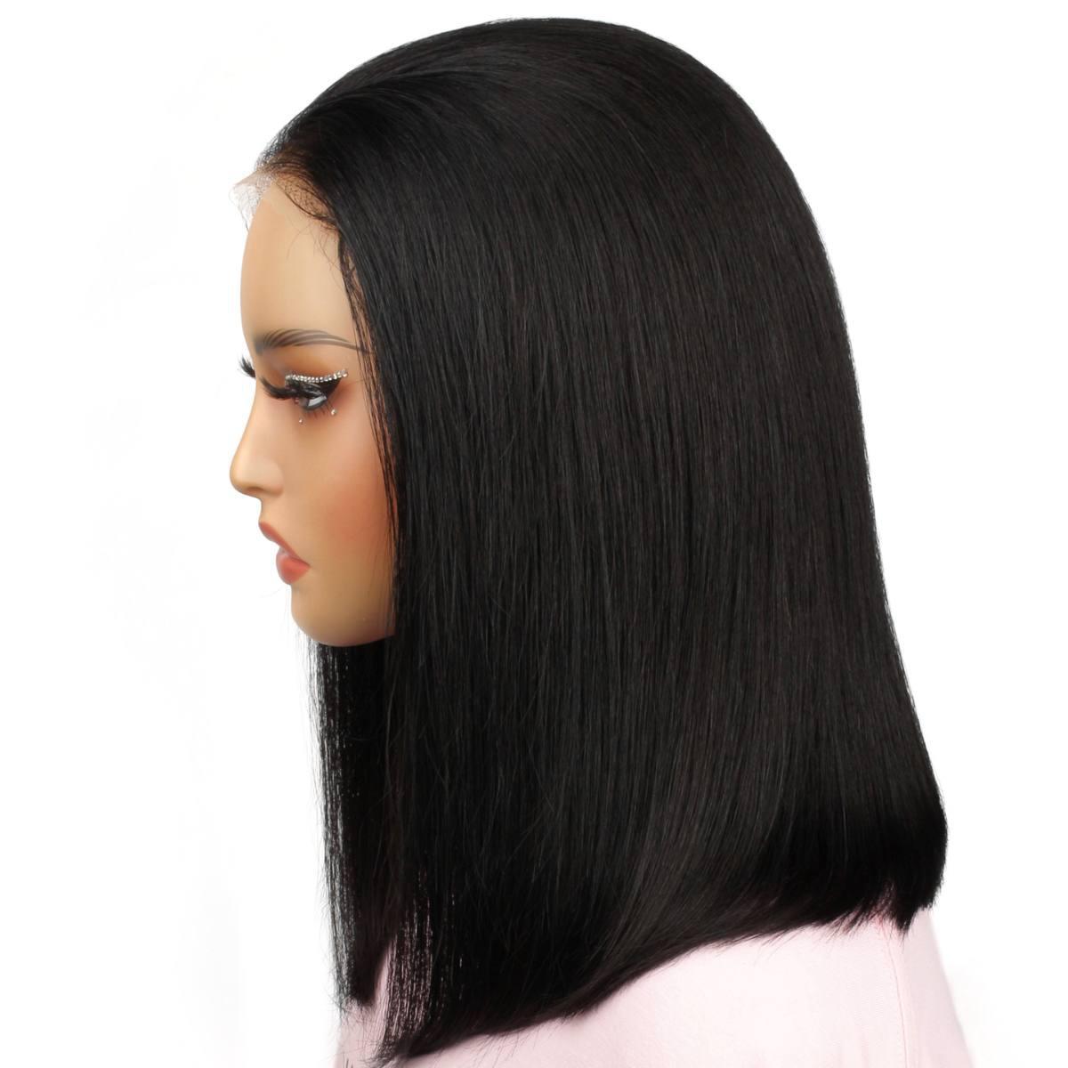 Jet Black 5x5 HD Lace Closure 100% Human Hair Bob Wig - Private Label