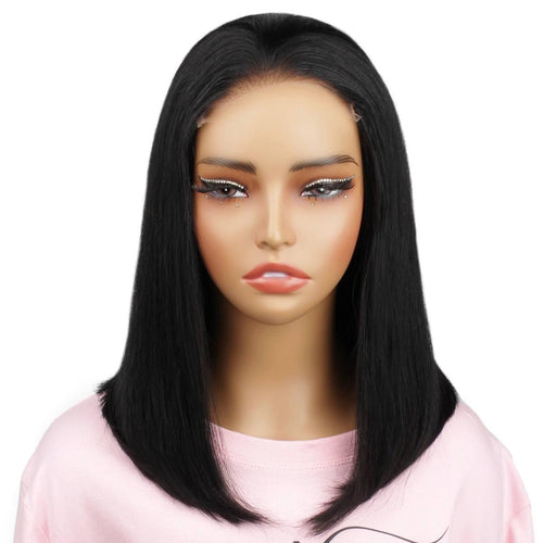 Jet Black 5x5 HD Lace Closure 100% Human Hair Bob Wig - Private Label