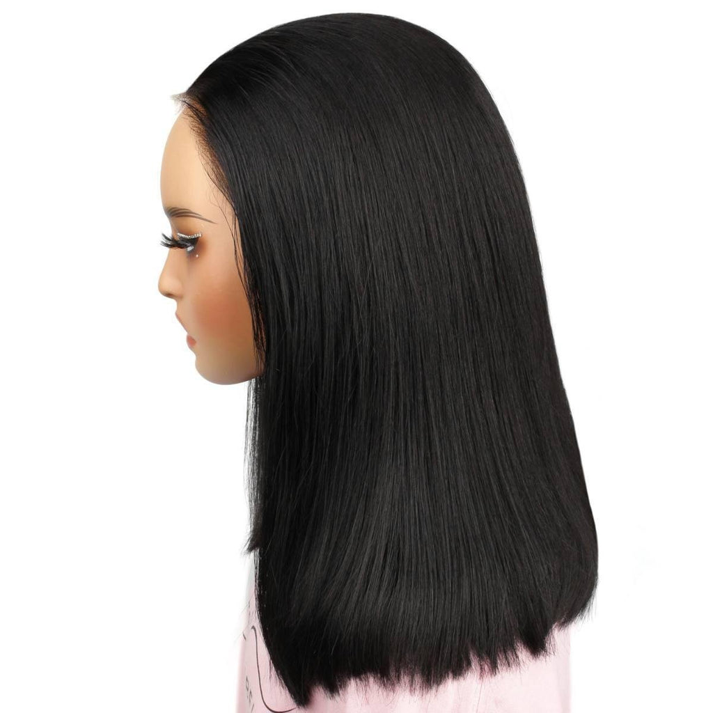 Jet Black 7x7 HD Closure 100% Human Hair Bob Wig - Private Label
