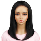Jet Black 6x6 HD Lace Closure 100% Human Hair Bob Wig - Private Label