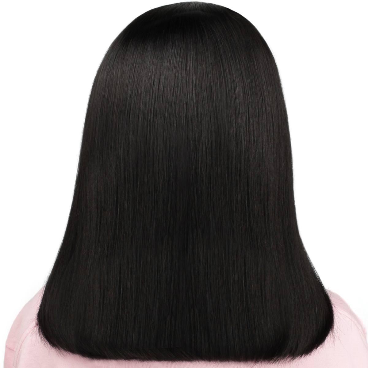 Jet Black 6x6 HD Lace Closure 100% Human Hair Bob Wig - Private Label