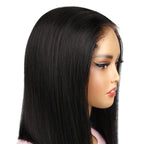 Jet Black 6x6 HD Lace Closure 100% Human Hair Bob Wig - Private Label