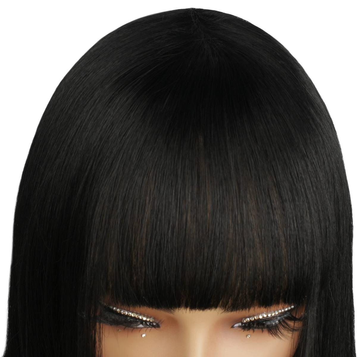 Jet Black Bang Bob 100% Human Hair Wig - Private Label