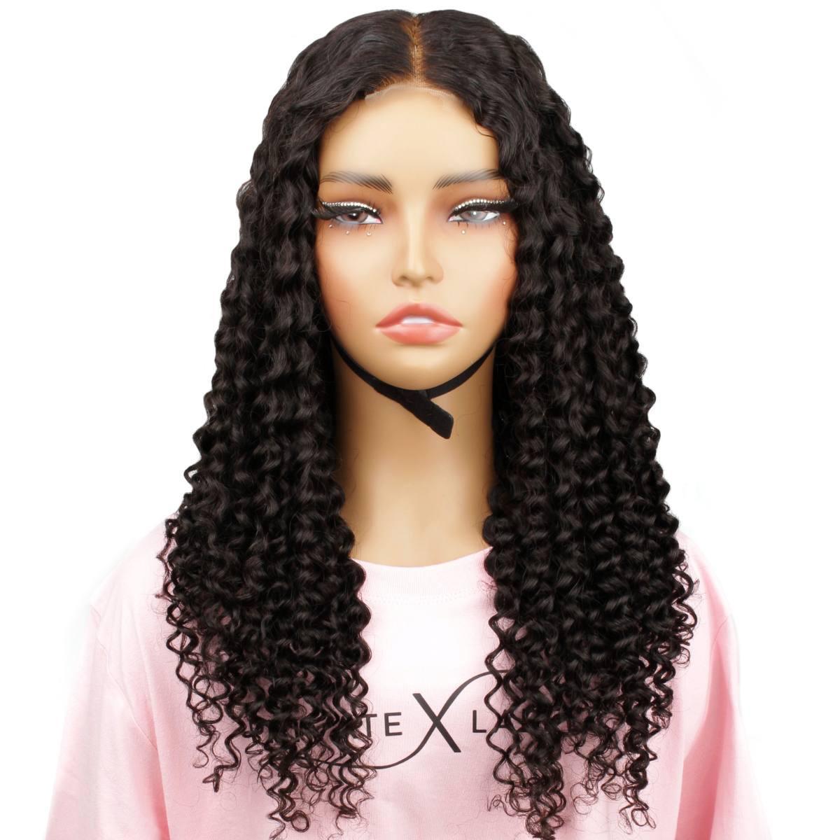 Kinky Curly 2x6 HD Lace Closure 100% Human Hair Glueless Wig - Private Label