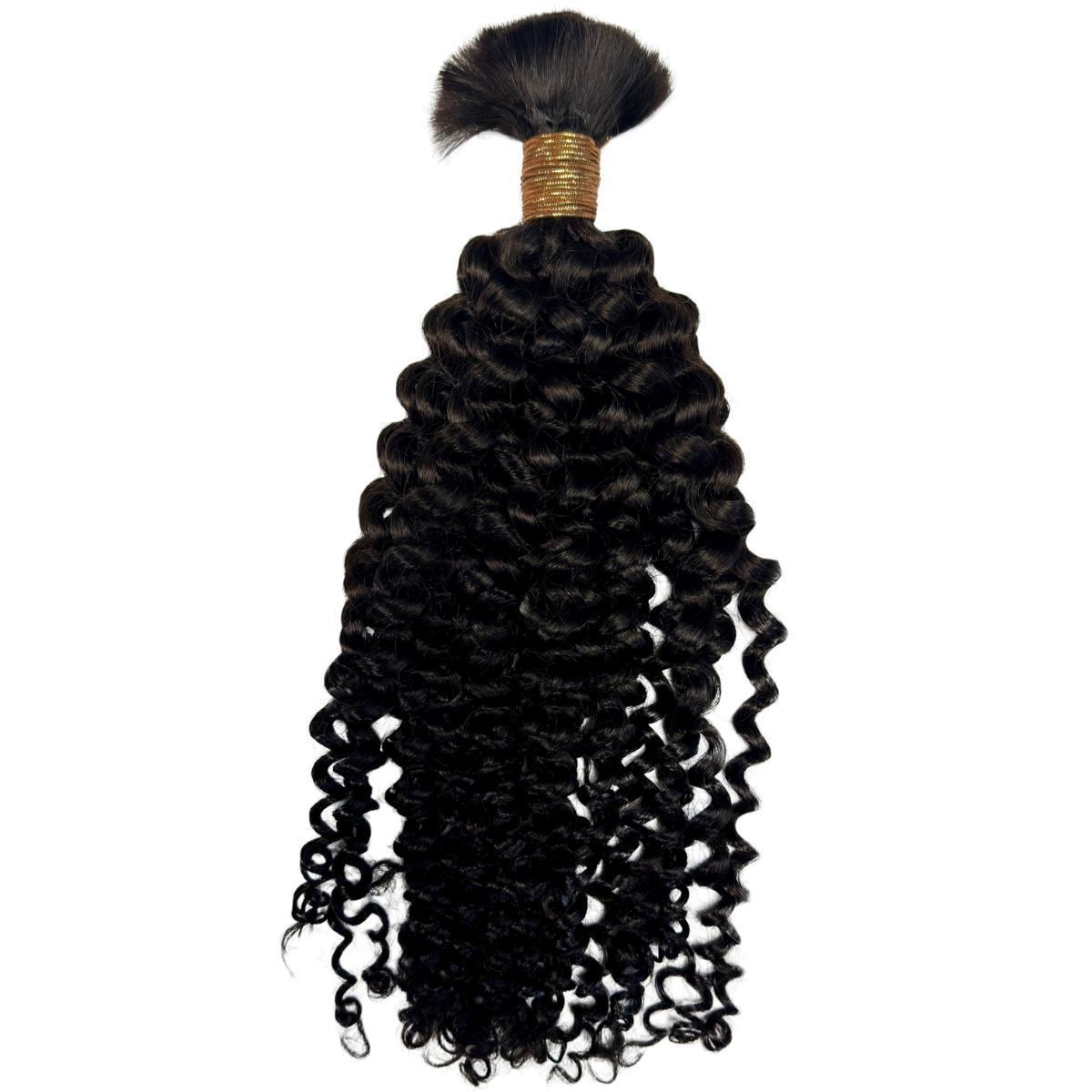 kinky curly bulk braiding hair