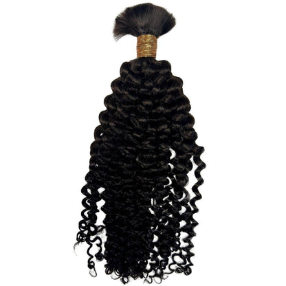 kinky curly bulk braiding hair