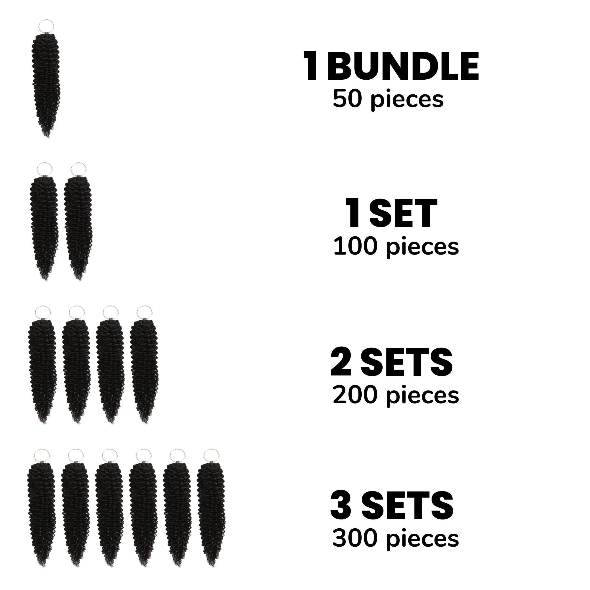 20" Kinky Curly Feather Crochet Human Hair - Private Label