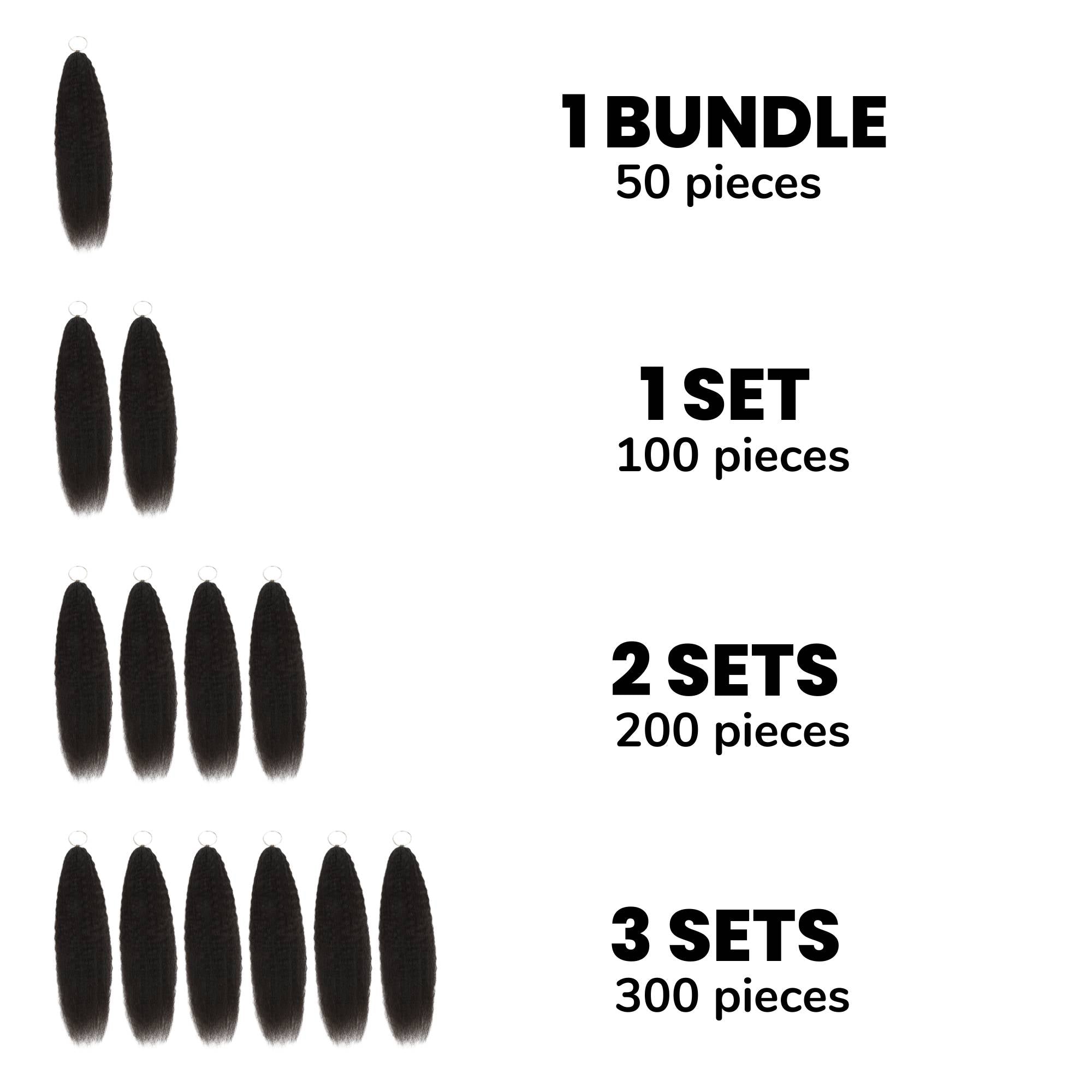 20" Kinky Straight Feather Crochet Human Hair - Private Label