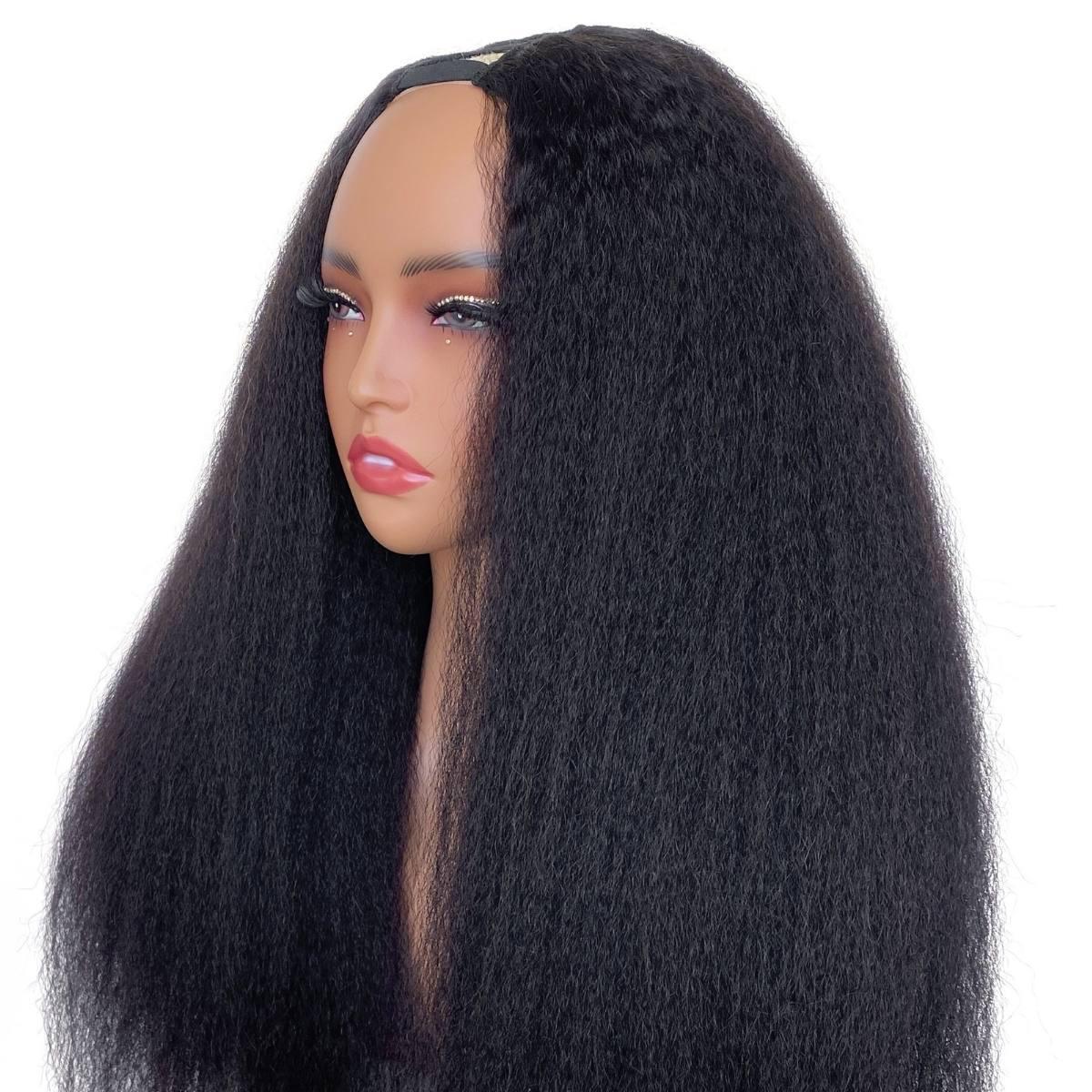 Kinky Straight V Part 100% Human Hair Wig - Private Label