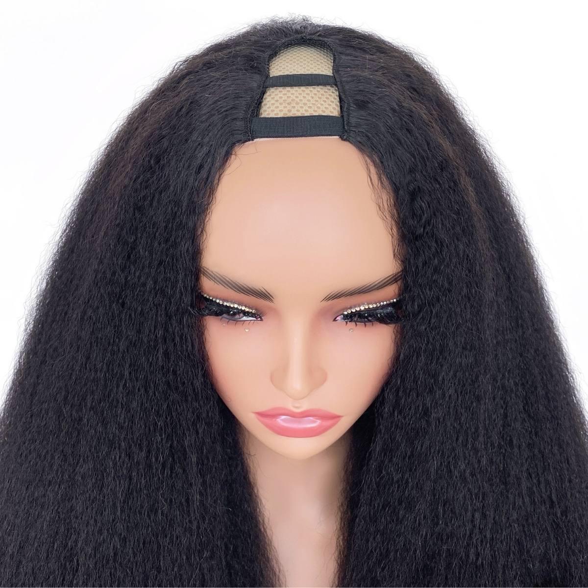 Kinky Straight V Part 100% Human Hair Wig - Private Label