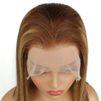 Light Highlight Straight 13x4 Transparent Lace Front 100% Human Hair Bob Wig - Private Label