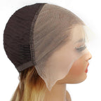 Light Highlight Straight 13x4 Transparent Lace Front 100% Human Hair Bob Wig - Private Label