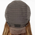 Light Highlight Straight 13x4 Transparent Lace Front 100% Human Hair Bang Wig - Private Label