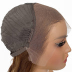 Light Highlight Straight 13x4 Transparent Lace Front 100% Human Hair Bang Wig - Private Label