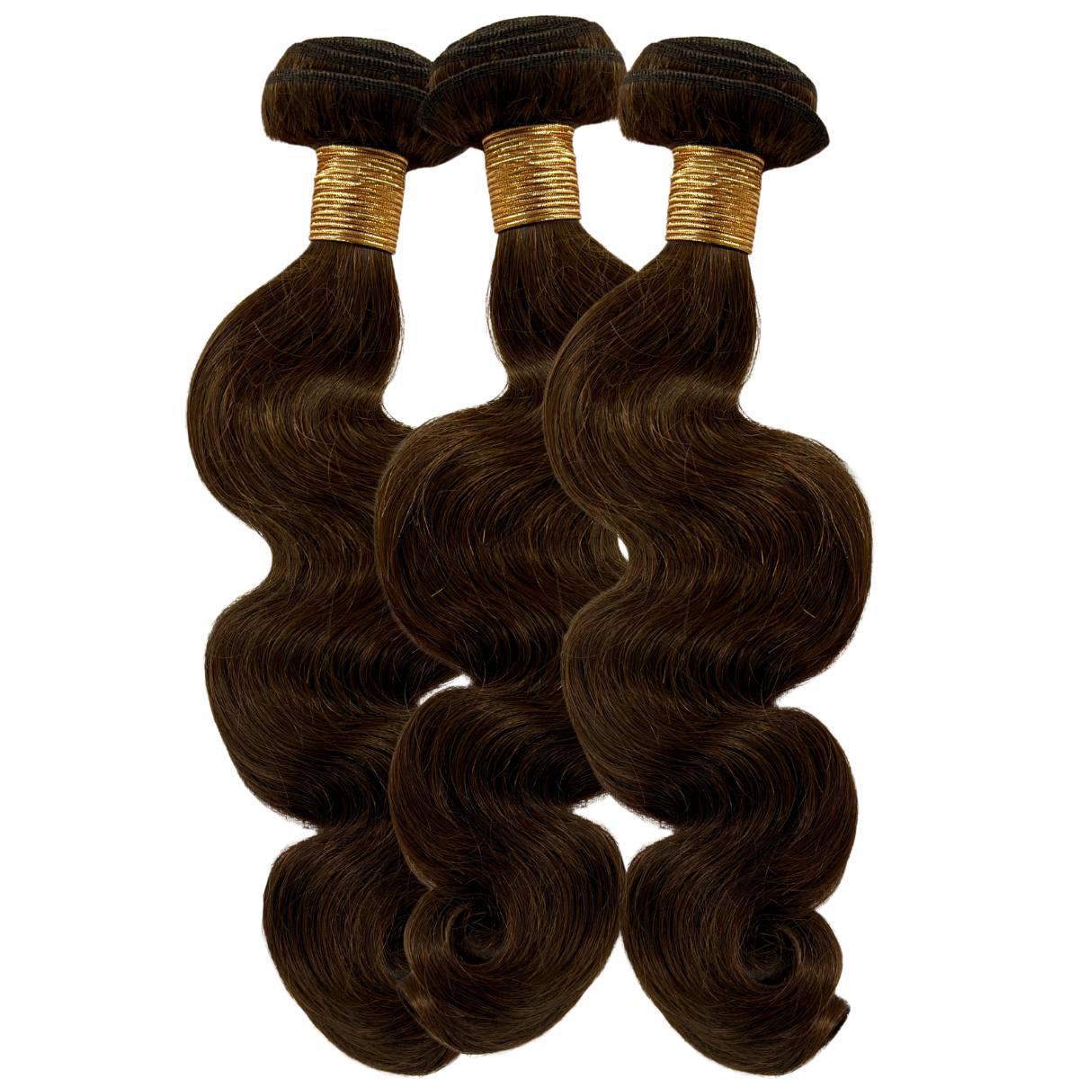 Medium Brown Body Wave 100% Human Hair Bundle Deal - Private Label
