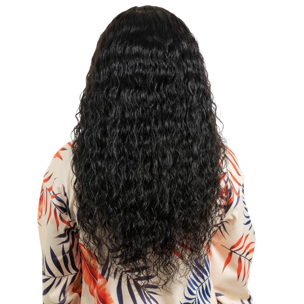 Messy Curl 4x4 Transparent Lace 100% Human Hair Closure Wig - Private Label
