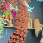 copper deep wave bulk human hair