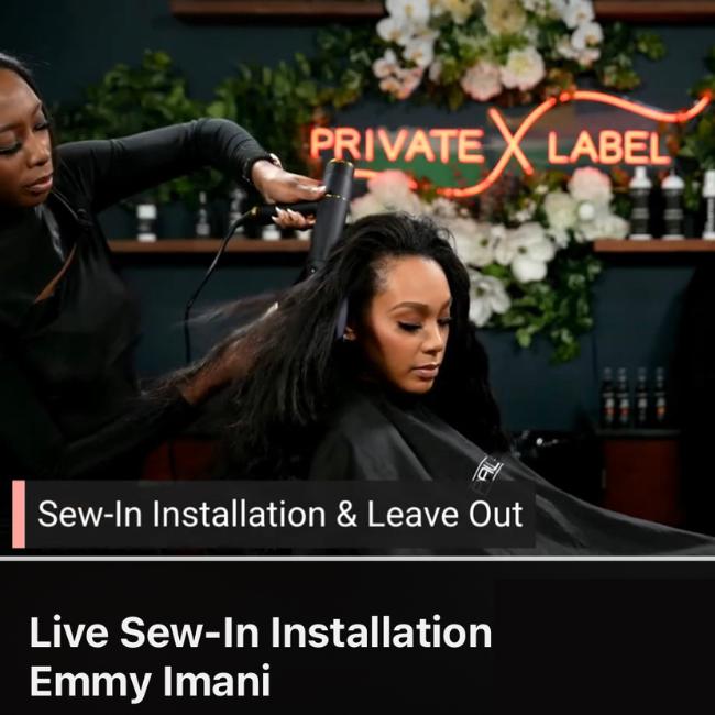 Private Label Extensions Live Sew In Installation