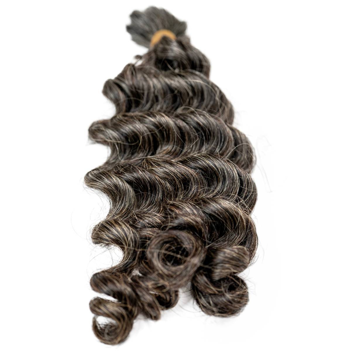 Raw Vietnamese Natural Gray Curly Bulk 100% Human Braiding Hair - Private Label