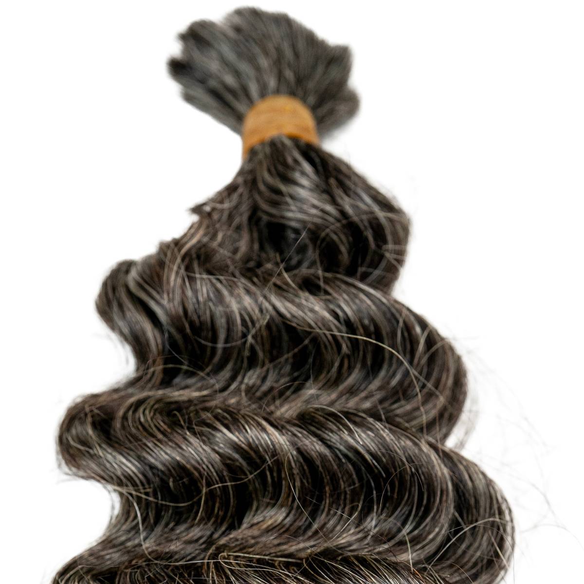 Raw Vietnamese Natural Gray Curly Bulk 100% Human Braiding Hair