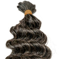 Raw Vietnamese Natural Gray Curly Bulk 100% Human Braiding Hair - Private Label