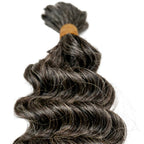Raw Vietnamese Natural Gray Curly Bulk 100% Human Braiding Hair - Private Label