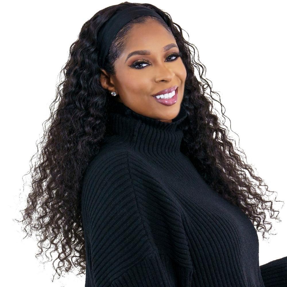 Raw Deep Wavy Human Hair Headband Wig - Private Label