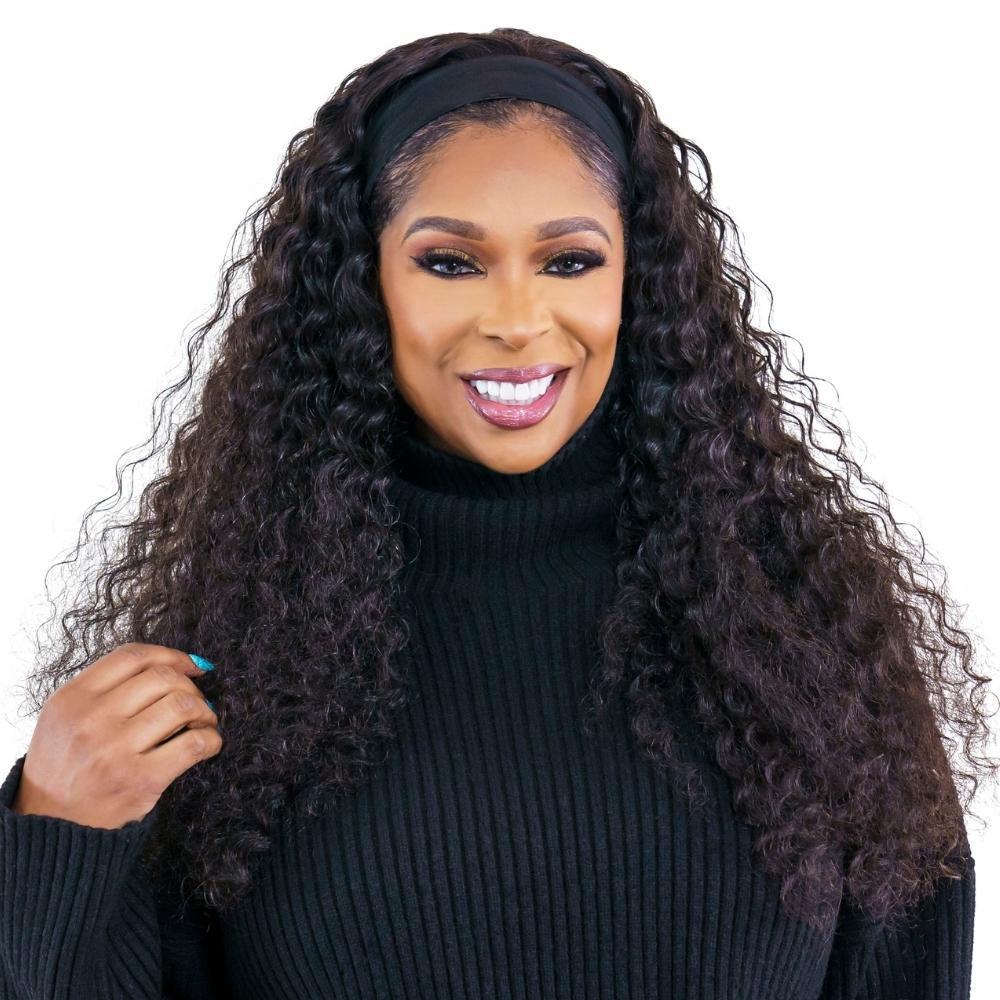 Raw Deep Wavy Human Hair Headband Wig - Private Label