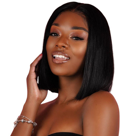 Virgin Hair Straight Bundles with 2x6 HD Closure