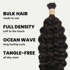 Ocean Wave Bulk 100% Human Braiding Hair - Private Label