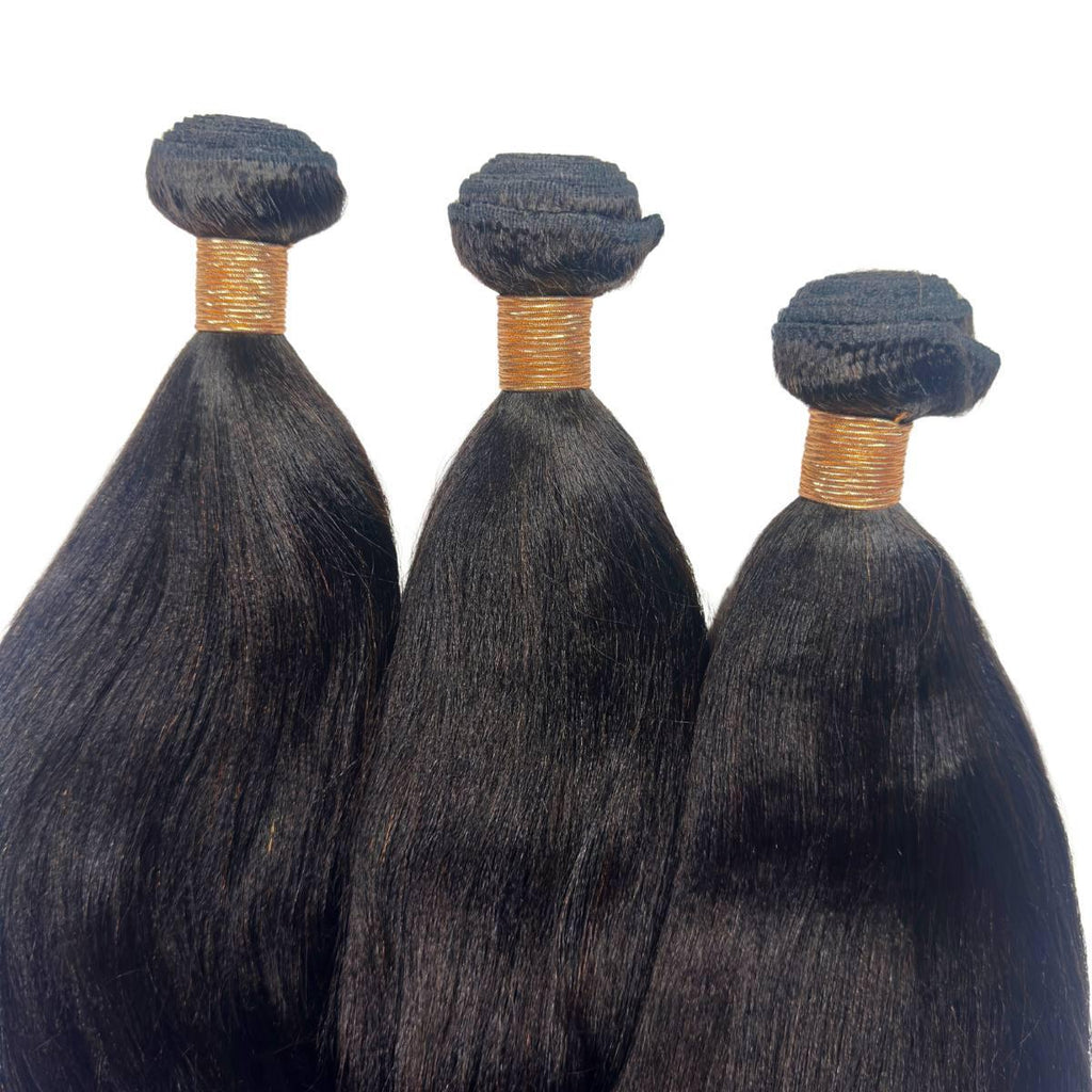 Yaki Straight 100% Human Hair Bundle Deals - Private Label
