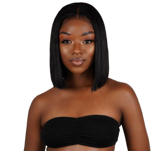 Straight 4x4 Transparent Lace 100% Human Hair Closure Bob Wig - Private Label
