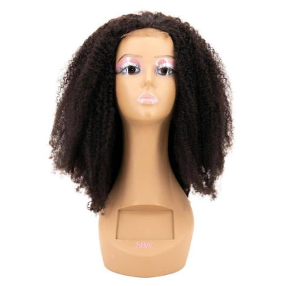 front of Afro kinky closure wig 