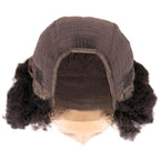 Afro Kinky Curly 4x4 Transparent Lace 100% Human Hair Closure Wig - Private Label