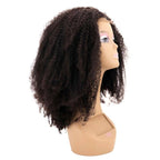 Afro Kinky Curly 4x4 Transparent Lace 100% Human Hair Closure Wig - Private Label