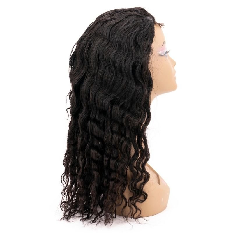 Beach Wave 4x4 Transparent Lace 100% Human Hair Closure Wig - Private Label